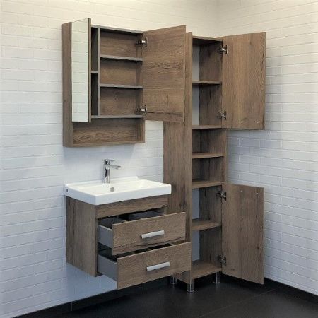 Тумба с раковиной Comforty Никосия 00-00008853CF 60х40 подвесная цвет коричневый