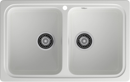 Кухонная мойка Granfest Standart S-780K иней 79х50 цвет белый поверхность матовая