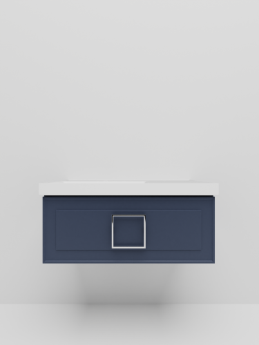 Тумба с раковиной La Fenice CUBO NFNC-01-CUB-BG-90-1-90L 91х36х49 подвесная цвет синий - фото 4