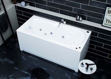 Ванна акриловая Aquatek Леда LED170-0000047 170х80 пристенная прямоугольная с каркасом без ручек