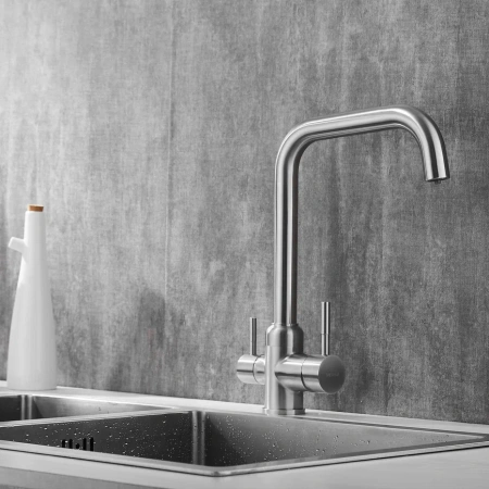 Смеситель для кухни Shevanik S268B на мойку сатин