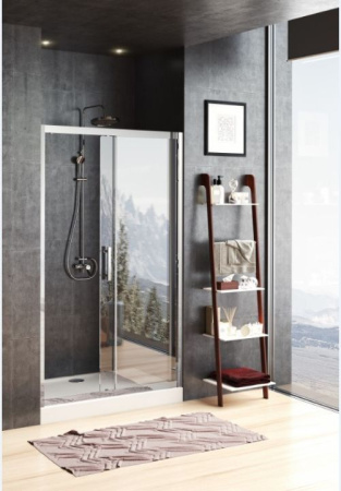 Душевая дверь Aquanet Delta NPE6121 120х200 стекло прозрачное профиль хром глянцевый