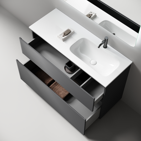 Тумба под раковину Sancos FOLK Floor FL120FRGS 120х40 напольная цвет серый