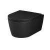 Унитаз подвесной Am.Pm Func C8F1700MBSC черный матовый с сиденьем микролифт безободковый каскадный смыв