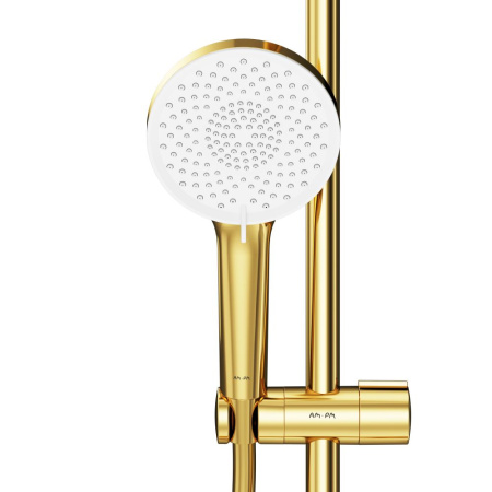 Душевая стойка Am.Pm X-Joy F0785A499 настенная цвет золото с термостатом