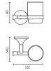 Стакан для зубных щеток AltroBagno Corposso AltroBagnoCorposo080205Gl