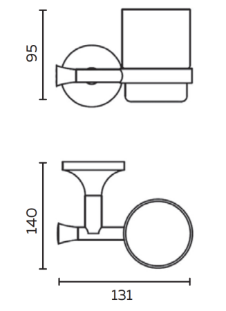Стакан для зубных щеток AltroBagno Corposso AltroBagnoCorposo080205Gl