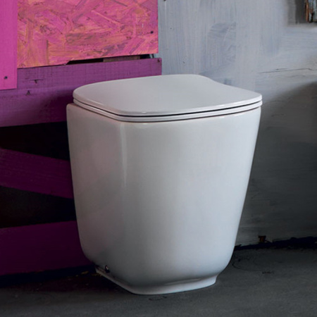 Чаша унитаза приставная Kerasan Tribeca 511801 цвет белый без сиденья безободковая душевой смыв