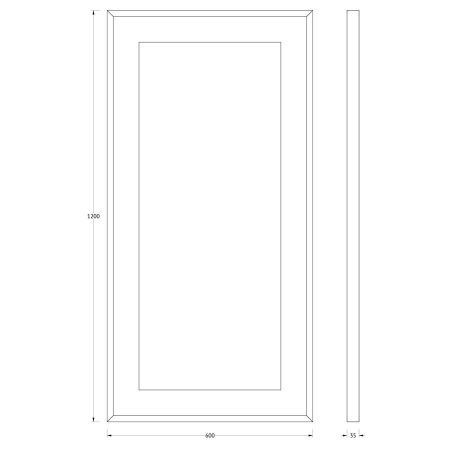 Зеркало с подсветкой Evoform Ledside BY 2214 60х120 подвесное