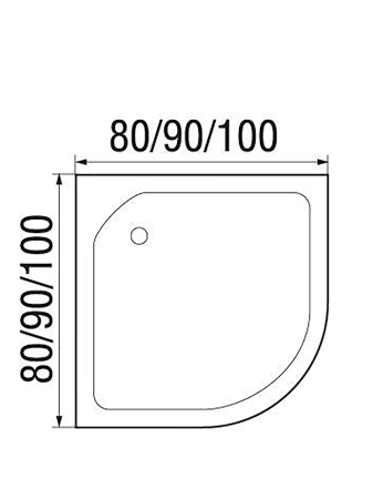 Душевая кабина River NARA LIGHT 10000002955 100х100 четверть круга с крышей ориентация универсальная
