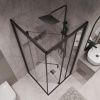 Душевой уголок Niagara Nova NG-6835-34BLACK 100х100 стекло прозрачное профиль черный без поддона