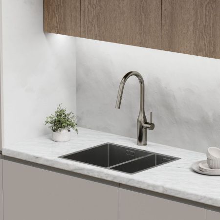 Смеситель для кухни Sancos Grand SC4002GG на мойку вороненая сталь