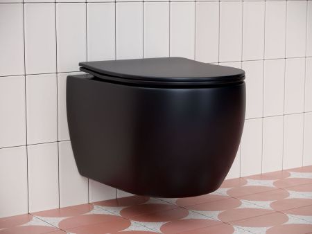 Унитаз подвесной Ceramica Nova PLAY CN3001MB черный с сиденьем микролифт безободковый душевой смыв