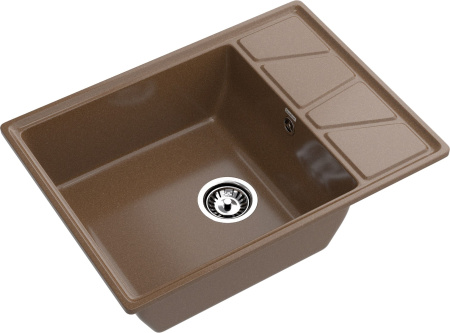 Кухонная мойка Granfest Vertex V-680L терракот 68х50 цвет коричневый поверхность матовая