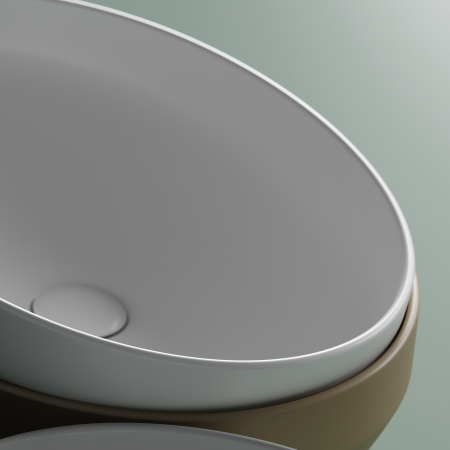 Раковина из сантехнического фарфора Ceramica Nova ELEMENT CN6056 50х36 накладная цвет белый без отверстий под смеситель