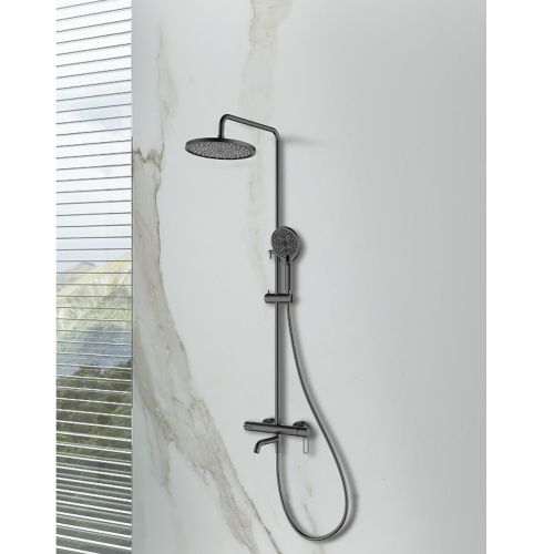 Душевая стойка Splenka S03.24.09 настенная цвет графит - фото 4