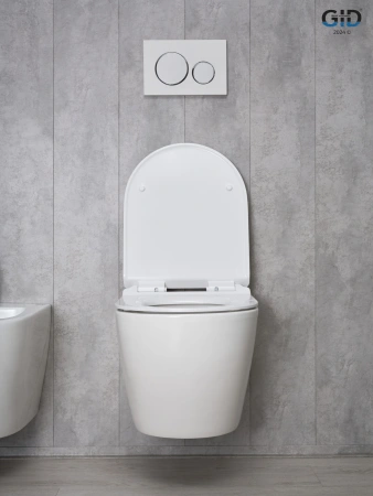 Унитаз подвесной Gid Convexo 62256Y белый с сиденьем микролифт безободковый смыв торнадо