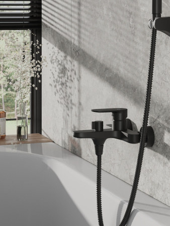 Душевая стойка Agger Gorgeous A0293544 настенная цвет черный