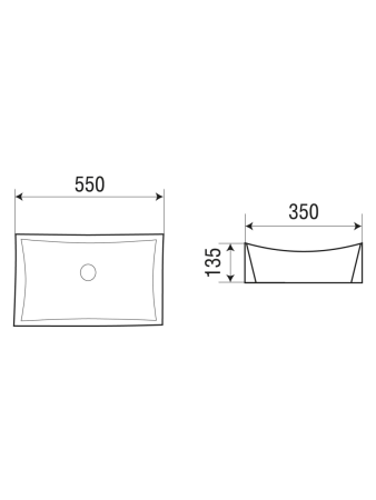 Раковина из сантехнического фаянса WeltWasser WW SK 10000004586 40 см накладная цвет белый без отверстий под смеситель