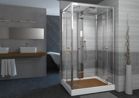 Душевая кабина AvaCan Z122STEAM 120х90 прямоугольная с крышей ориентация универсальная