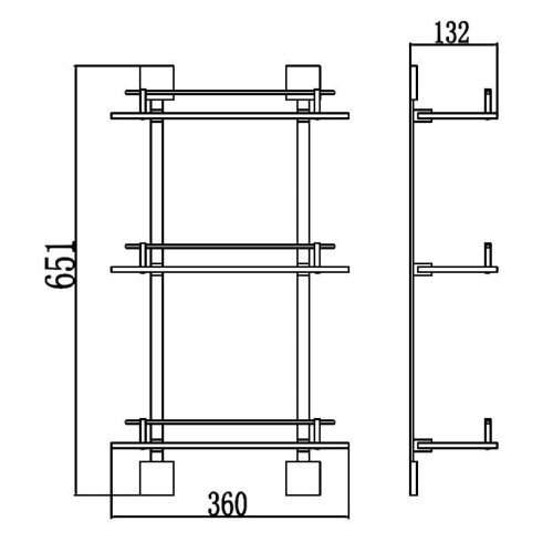 Полка в ванную комнату Savol S-06522Q-3 - фото 3