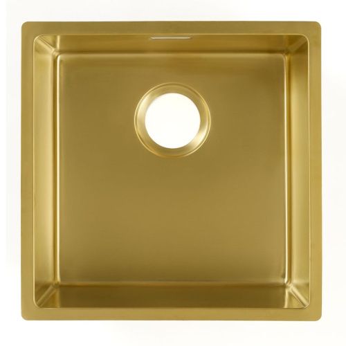 Кухонная мойка Grandex Aqua 5011351 44х44 цвет золото поверхность матовая - фото 5