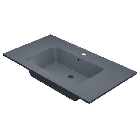 Раковина из искусственного камня Uperwood Parma Quartz 291003010 90х50 полувстраиваемая цвет серый