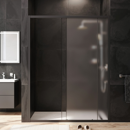 Душевая дверь Am.Pm Gem W90G-150-1-195BM 150х195 стекло прозрачное профиль черный - фото 4