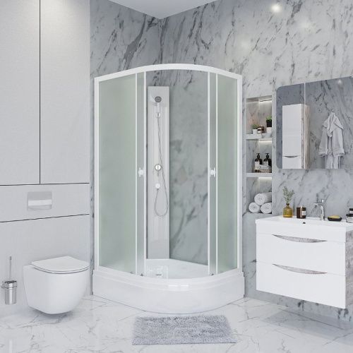 Душевая кабина Niagara Promo P110/80/26L/MT/BK 110х80 асимметричная без крыши ориентация левая - фото 3