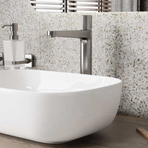 Смеситель WasserKRAFT Tauber 6400 6403H на столешницу никель - фото 2