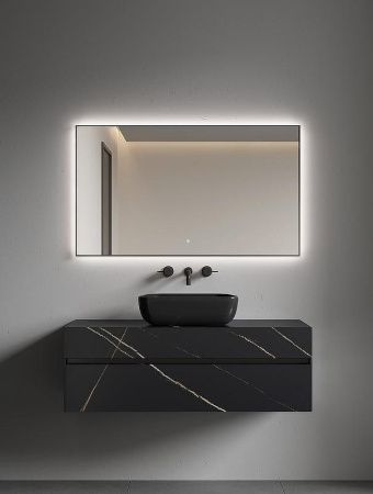 Зеркало с подсветкой и антизапотевателем Boheme 543-120-GM 120х70 подвесное