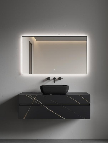 Зеркало в ванную Boheme 543-120-GM 120х70 цвет графит матовый - фото 2