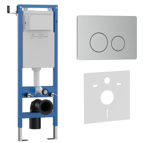 Комплект сантехническая инсталляция с клавишей смыва Iberica Blanca INOX-O IB.001M.8132 - фото 2