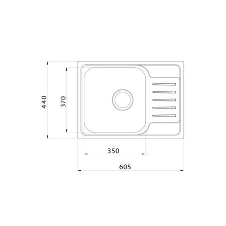 Кухонная мойка Iddis Sound SND60SDi77 60х45 цвет серый поверхность матовая