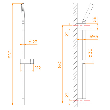 Душевая стойка RGW Shower Panels (Шоувер панелс) 301401253-01 настенная цвет хром