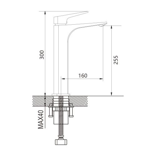 Смеситель для раковины Shevanik S4211G на столешницу золото - фото 3