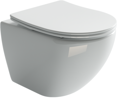 Унитаз подвесной Ceramica Nova METROPOL CN4002 белый с сиденьем микролифт безободковый душевой смыв