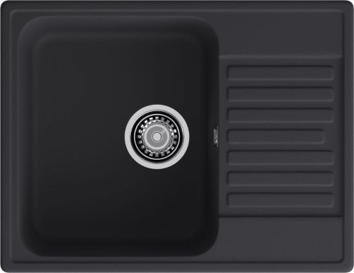 Кухонная мойка Granfest Quarz 13 черный 62х48 цвет черный поверхность матовая