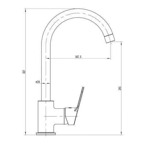 Смеситель для кухни Voda Aqua AQ519 на мойку хром - фото 3