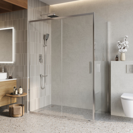 Душевой уголок BelBagno LUCE LUCE-AH-1-150/90-C-Cr стекло прозрачное 6 мм