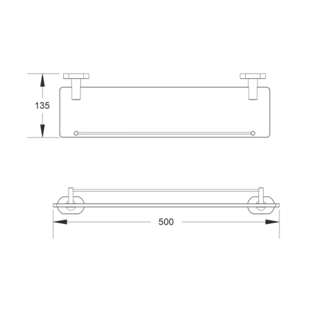 Полка в ванную комнату Shevanik SG51 SG5119