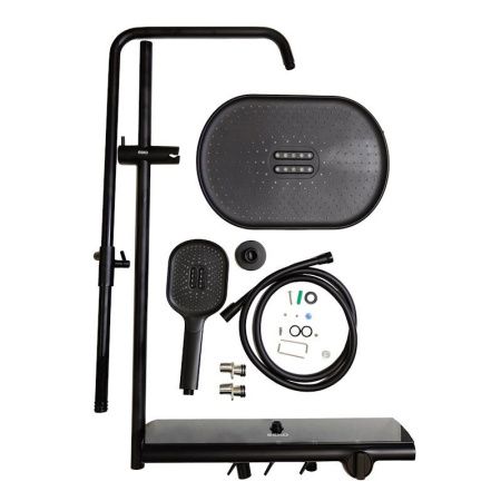 Душевая стойка Esko ST350Black настенная цвет черный