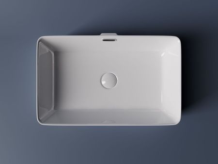 Раковина из сантехнического фарфора Ceramica Nova ELEMENT CN5025 60х40 накладная цвет белый без отверстий под смеситель