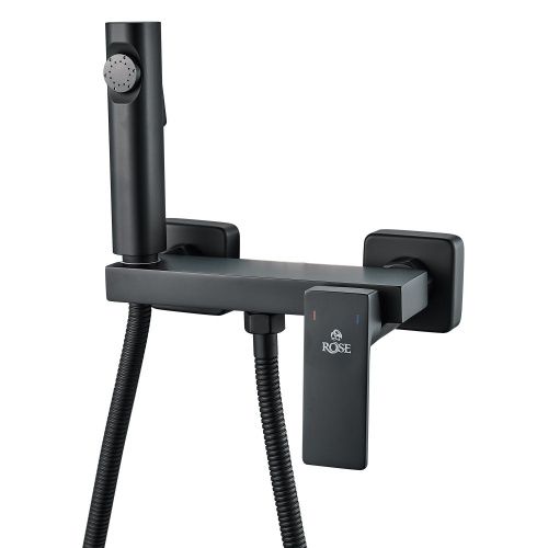 Гигиенический душ со смесителем Rose R1805H-1 черный - фото 2