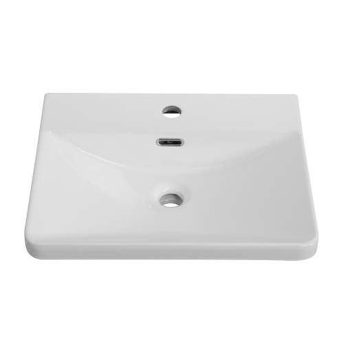 Раковина керамическая BelBagno BB-8076-3-50 51х43 накладная цвет белый глянцевый - фото 4