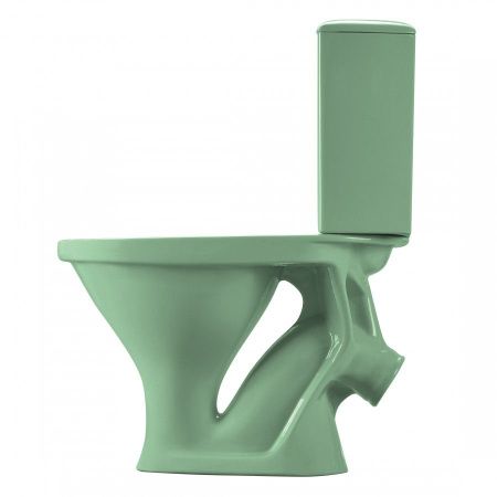 Унитаз-компакт напольный с бачком Santeri Вест 1P2018S0400BF зеленый с сиденьем каскадный смыв