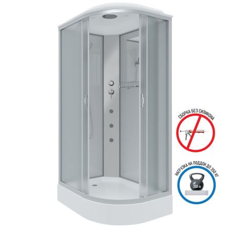 Душевая кабина Niagara Classic 33121423LG 120х80 асимметричная с крышей ориентация левая