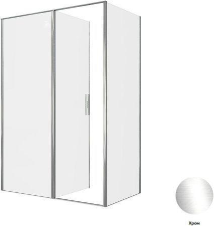 Душевой уголок Allen Brau Priority 3.31034.00 + 3.31040.00 140х80 стекло прозрачное профиль хром без поддона