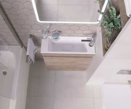 Раковина из искусственного камня Uperwood Modul 2911020338 60х20 полувстраиваемая цвет белый