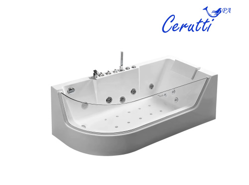 Ванна гидромассажная Cerutti SPA C-403A R 170х80 пристенная асимметричная - фото 2